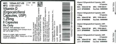 Label 1.25mg 8ct - LABEL VITAMIN D CAPS 1 25MG BPI(10544 527 08) BRECKENRIDGE(51991 604 01) REV2